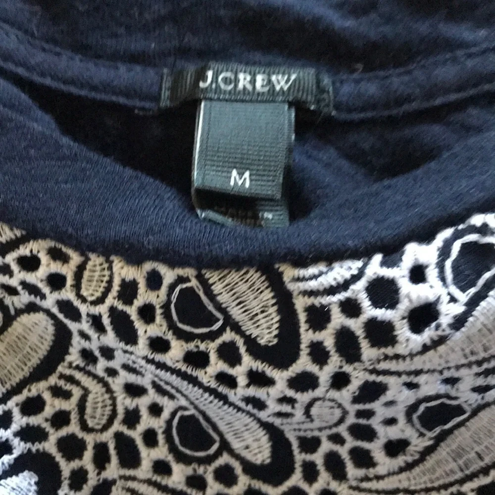 J.crew Paisley Lace Front Top Medium